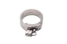 Load image into Gallery viewer, HERMES エルメス ヴィンテージ ケリーリング カデナモチーフ シルバー925 10.3g サイズ52 12号相当 良品 中古 54523
