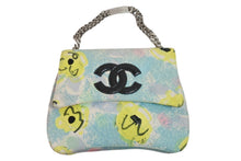 Load image into Gallery viewer, CHANEL シャネル ショルダーバッグ フローラルターコイズキルティングCCフラップバッグ 4番台 シルバー金具 良品 中古 54536