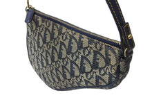 Load image into Gallery viewer, Christian DIor クリスチャンディオール サドル ポーチ ワンショルダーバック MC1021 トロッター柄 ネイビー 美品 中古 54539