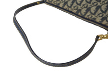 Load image into Gallery viewer, Christian DIor クリスチャンディオール サドル ポーチ ワンショルダーバック MC1021 トロッター柄 ネイビー 美品 中古 54539
