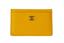 画像をギャラリービューアに読み込む, 極美品 CHANEL シャネル カードケース ココマーク 6番台 2000年 イエロー レザー ゴールド金具 フランス製 中古 54541