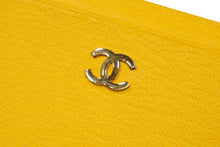 画像をギャラリービューアに読み込む, 極美品 CHANEL シャネル カードケース ココマーク 6番台 2000年 イエロー レザー ゴールド金具 フランス製 中古 54541