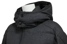 画像をギャラリービューアに読み込む, MONCLER モンクレール ダウンジャケット NORME AFNOR フード取り外し ウール ナイロン グレー G32-003 サイズ0 美品 中古 54553