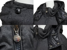 画像をギャラリービューアに読み込む, MONCLER モンクレール ダウンジャケット NORME AFNOR フード取り外し ウール ナイロン グレー G32-003 サイズ0 美品 中古 54553