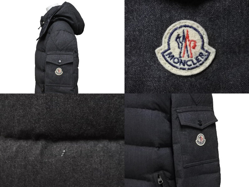 MONCLER モンクレール ダウンジャケット NORME AFNOR フード取り外し ウール ナイロン グレー G32-003 サイズ0 美品 中古  54553 – Casanova Vintage