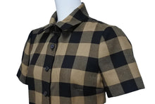 Load image into Gallery viewer, 極美品 Christian Dior クリスチャンディオール ワンピース チェック柄 ショートドレス ウール サイズ34 041R37A1184 中古 54554