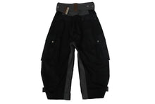 Load image into Gallery viewer, LOUIS VUITTON ルイヴィトン ハイウエストカーゴパンツ RW211B AN1 FKPX74 ブラック グレー シルバー金具 サイズ36 美品 中古 54588