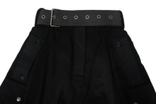 Load image into Gallery viewer, LOUIS VUITTON ルイヴィトン ハイウエストカーゴパンツ RW211B AN1 FKPX74 ブラック グレー シルバー金具 サイズ36 美品 中古 54588