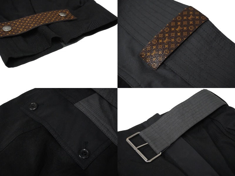 LOUIS VUITTON ルイヴィトン ハイウエストカーゴパンツ RW211B AN1 FKPX74 ブラック グレー シルバー金具 サイズ36  美品 中古 54588 – Casanova Vintage