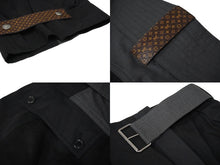 Load image into Gallery viewer, LOUIS VUITTON ルイヴィトン ハイウエストカーゴパンツ RW211B AN1 FKPX74 ブラック グレー シルバー金具 サイズ36 美品 中古 54588