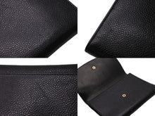 画像をギャラリービューアに読み込む, CHANEL シャネル 三つ折り財布 ココマーク 5番台 ブラック キャビアスキン ゴールド金具 美品 中古 54589