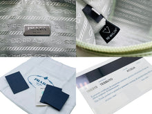 Load image into Gallery viewer, 新品未使用品 PRADA プラダ ハンドバッグ 1NE204 R064 ホーボー ミニバッグ 三角ロゴ金具 グリーン シルバー金具 中古 54617