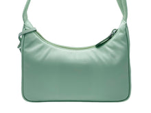 Load image into Gallery viewer, 新品未使用品 PRADA プラダ ハンドバッグ 1NE204 R064 ホーボー ミニバッグ 三角ロゴ金具 グリーン シルバー金具 中古 54617