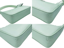 Load image into Gallery viewer, 新品未使用品 PRADA プラダ ハンドバッグ 1NE204 R064 ホーボー ミニバッグ 三角ロゴ金具 グリーン シルバー金具 中古 54617