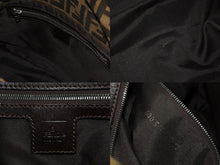 画像をギャラリービューアに読み込む, FENDI フェンディ ハンドバッグ マンマバケット ズッカ柄 ブラウン 26325 キャンバス レザー シルバー金具 中古 54619