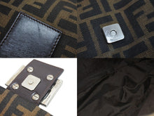 画像をギャラリービューアに読み込む, FENDI フェンディ ハンドバッグ マンマバケット ズッカ柄 ブラウン 26325 キャンバス レザー シルバー金具 中古 54619