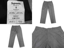 Load image into Gallery viewer, Supreme シュプリーム セットアップ スーツ LORO PIANA ロロピアーナ ウール 千烏柄 21SS グレー サイズS 美品 中古 54620