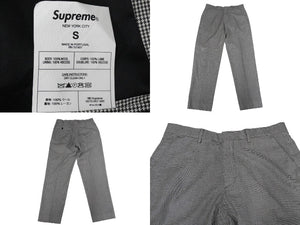 Supreme シュプリーム セットアップ スーツ LORO PIANA ロロピアーナ ウール 千烏柄 21SS グレー サイズS 美品 中古 54620