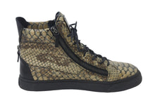画像をギャラリービューアに読み込む, GIUSEPPE ZANOTTI ジュゼッペザノッティ スニーカー ハイカット パイソン柄 レザー サイズ46 シルバー金具 美品 中古 54625