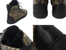 画像をギャラリービューアに読み込む, GIUSEPPE ZANOTTI ジュゼッペザノッティ スニーカー ハイカット パイソン柄 レザー サイズ46 シルバー金具 美品 中古 54625