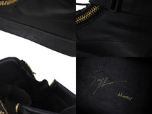 画像をギャラリービューアに読み込む, GIUSEPPE ZANOTTI ジュゼッペザノッティ スニーカー スタッズ クラスプ ブラック レザー 46 ゴールド金具 美品 中古 54627