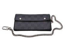 Load image into Gallery viewer, LOUIS VUITTON ルイヴィトン ダミエグラフィット アコルディオン 長財布 チェーン付き ブラック N60023 中古 54633