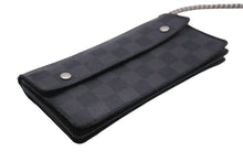 Load image into Gallery viewer, LOUIS VUITTON ルイヴィトン ダミエグラフィット アコルディオン 長財布 チェーン付き ブラック N60023 中古 54633