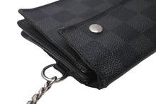 Load image into Gallery viewer, LOUIS VUITTON ルイヴィトン ダミエグラフィット アコルディオン 長財布 チェーン付き ブラック N60023 中古 54633