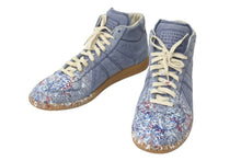 Load image into Gallery viewer, Maison Margiela マルタンマルジェラ スニーカー レプリカ ジャーマントレーナー ペイント ハイカット ネイビー 46 良品 中古 54634