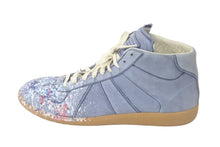 Load image into Gallery viewer, Maison Margiela マルタンマルジェラ スニーカー レプリカ ジャーマントレーナー ペイント ハイカット ネイビー 46 良品 中古 54634