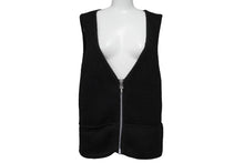 画像をギャラリービューアに読み込む, ChromeHearts クロムハーツ ベビーゲージ ニット ベスト ダガージップ ニット シルバー925 ブラック サイズS 美品 中古 54673