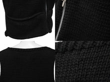 画像をギャラリービューアに読み込む, ChromeHearts クロムハーツ ベビーゲージ ニット ベスト ダガージップ ニット シルバー925 ブラック サイズS 美品 中古 54673