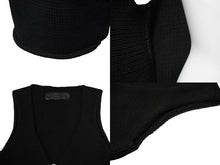 画像をギャラリービューアに読み込む, ChromeHearts クロムハーツ ベビーゲージ ニット ベスト ダガージップ ニット シルバー925 ブラック サイズS 美品 中古 54673