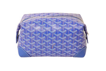 画像をギャラリービューアに読み込む, 新品同様 GOYARD ゴヤール ポーチ クラッチバッグ BOEING25 ボーイング25 ブルー PVC レザー シルバー金具 中古 54681