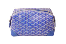 画像をギャラリービューアに読み込む, 新品同様 GOYARD ゴヤール ポーチ クラッチバッグ BOEING25 ボーイング25 ブルー PVC レザー シルバー金具 中古 54681