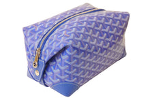 画像をギャラリービューアに読み込む, 新品同様 GOYARD ゴヤール ポーチ クラッチバッグ BOEING25 ボーイング25 ブルー PVC レザー シルバー金具 中古 54681