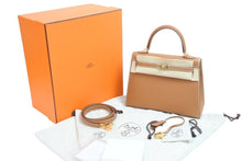 Load image into Gallery viewer, 新品未使用 HERMES エルメス ケリー25 B刻印 ゴールド エプソン 外縫い 2023年 G金具 中古 54683