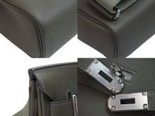 Load image into Gallery viewer, 新品同様 エルメス HERMES アッカドPM U刻印 ワンショルダーバッグ カーキ 新型 シルバー金具 中古 54684