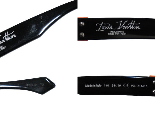 LOUIS VUITTON Louis Vuitton Sunglasses Skeptical 54□16 Black x Orange Z1161E Good Condition Used 54692