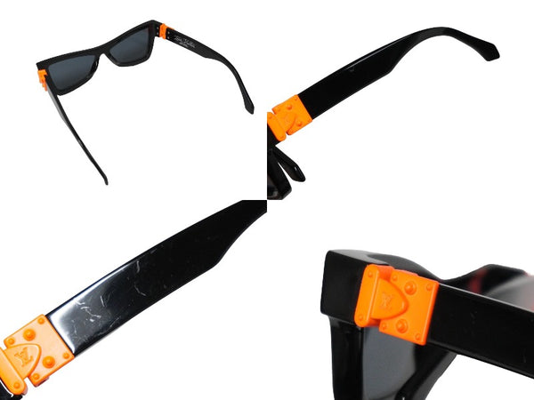 LOUIS VUITTON Louis Vuitton Sunglasses Skeptical 54□16 Black x Orange Z1161E Good Condition Used 54692