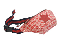 画像をギャラリービューアに読み込む, 極美品 GUCCI グッチ キッズ ウエストバッグ・ボディバッグ バックル 502095/527066 GG コットン レッド シルバー金具 中古 54693