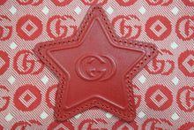 画像をギャラリービューアに読み込む, 極美品 GUCCI グッチ キッズ ウエストバッグ・ボディバッグ バックル 502095/527066 GG コットン レッド シルバー金具 中古 54693