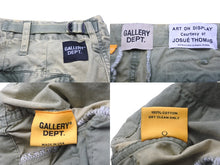 Load image into Gallery viewer, 新品同様 GALLERY DEPT ギャラリーデプト ショートパンツ Kenzie Fatigue カーゴショーツ パッチ ペイント グリーン 32 中古 54743