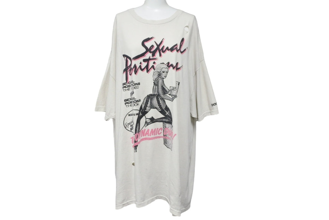 GALLERY DEPT. ギャラリーデプト 半袖Ｔシャツ トップス ダメージ加工 Doc Johnson Sexual Positions  アイボリー 良品 中古 54749 – Casanova Vintage