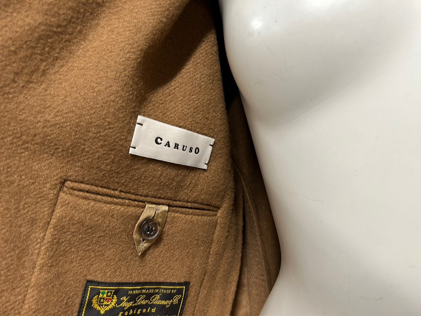 CARUSO “ZERO”Jacket  / へリンボーン /BROWN /48