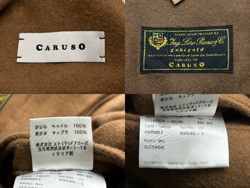 CARUSO カルーゾ ジャケット テーラードジャケット キャメル ブラウン
