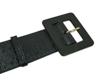 画像をギャラリービューアに読み込む, YVES SAINT LAURENT イヴ サンローラン ベルトバックル 169929 1476 75 30 レザー ブラック ゴールド 良品 中古 54767