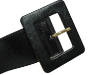 画像をギャラリービューアに読み込む, YVES SAINT LAURENT イヴ サンローラン ベルトバックル 169929 1476 75 30 レザー ブラック ゴールド 良品 中古 54767