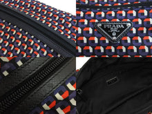 Load image into Gallery viewer, 極美品 PRADA プラダ 総柄 ナイロン ポーチ マルチカラー サフィアーノ セカンドバッグ クラッチバッグ ロゴ 中古 54790