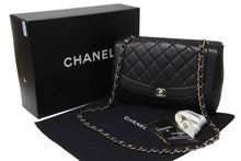 画像をギャラリービューアに読み込む, CHANEL シャネル ダイアナ 中マトラッセ シルバー金具 ショルダーバッグ 4番台 ココマーク ラムスキン ブラック 美品 中古 54803